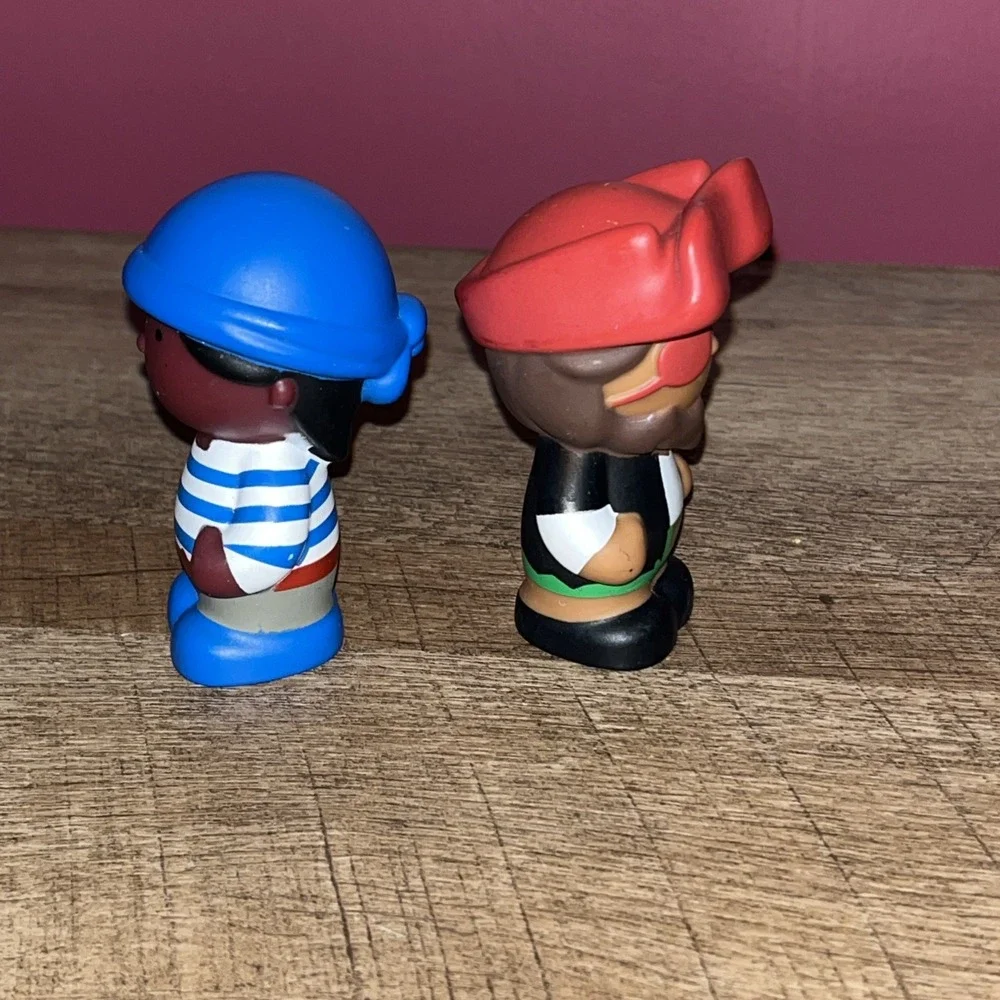 Lot of 2 Water Table Pirate Boy Toy‎ Figures Replacement Vinyl Figure 3